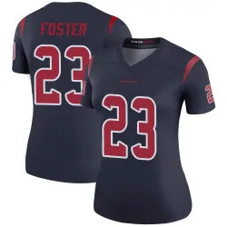 Houston Texans Women's Legend Navy Color Rush Jersey (23 Arian Foster)