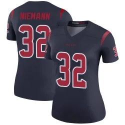 Houston Texans Women's Legend Navy Color Rush Jersey (32 Nick Niemann)