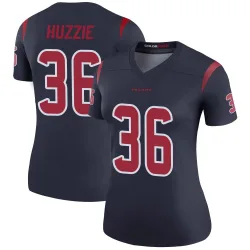 Houston Texans Women's Legend Navy Color Rush Jersey (36 Alijah Huzzie)