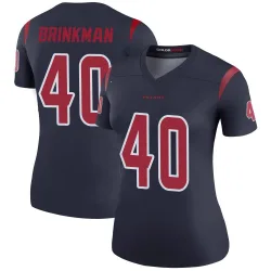 Houston Texans Women's Legend Navy Color Rush Jersey (40 Austin Brinkman)