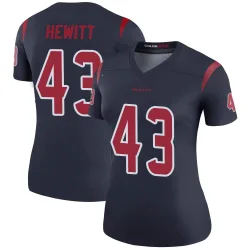 Houston Texans Women's Legend Navy Color Rush Jersey (43 Neville Hewitt)
