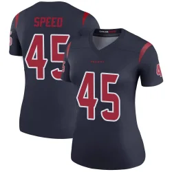 Houston Texans Women's Legend Navy Color Rush Jersey (45 E.J. Speed)