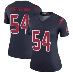 Houston Texans Women's Legend Navy Color Rush Jersey (54 Jarrett Patterson)
