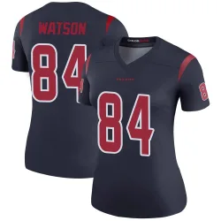 Houston Texans Women's Legend Navy Color Rush Jersey (84 Justin Watson)