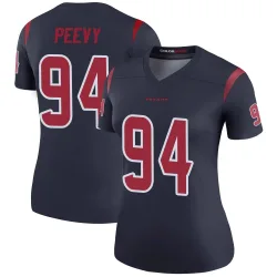 Houston Texans Women's Legend Navy Color Rush Jersey (94 Jayden Peevy)