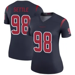 Houston Texans Women's Legend Navy Color Rush Jersey (98 Tim Settle Jr.)