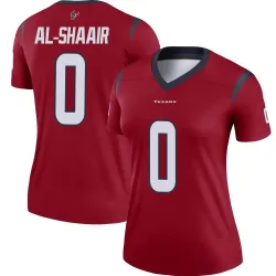 Houston Texans Women's Legend Red Jersey (0 Azeez Al-Shaair)