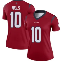 Houston Texans Women's Legend Red Jersey (10 Davis Mills)