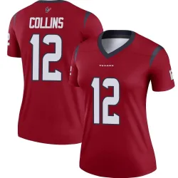 Houston Texans Women's Legend Red Jersey (12 Nico Collins)