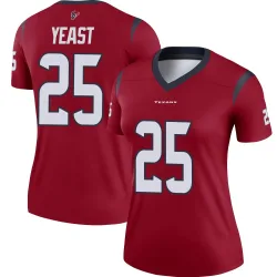 Houston Texans Women's Legend Red Jersey (25 Russ Yeast)