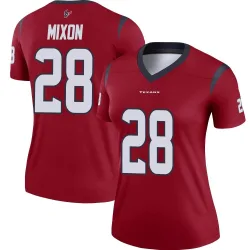 Houston Texans Women's Legend Red Jersey (28 Joe Mixon)