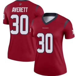 Houston Texans Women's Legend Red Jersey (30 Anthony Averett)