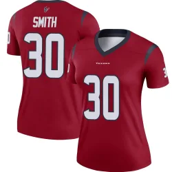 Houston Texans Women's Legend Red Jersey (30 Jaylin Smith)