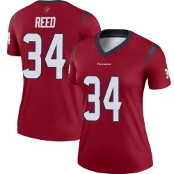 Houston Texans Women's Legend Red Jersey (34 Jaylen Reed)