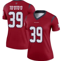 Houston Texans Women's Legend Red Jersey (39 Henry To'oTo'o)