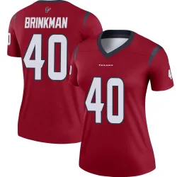 Houston Texans Women's Legend Red Jersey (40 Austin Brinkman)
