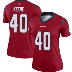 Houston Texans Women's Legend Red Jersey (40 Dalton Keene)