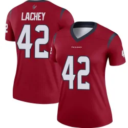 Houston Texans Women's Legend Red Jersey (42 Luke Lachey)