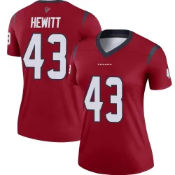 Houston Texans Women's Legend Red Jersey (43 Neville Hewitt)