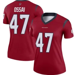 Houston Texans Women's Legend Red Jersey (47 K.C. Ossai)