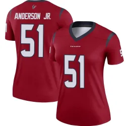 Houston Texans Women's Legend Red Jersey (51 Will Anderson Jr.)