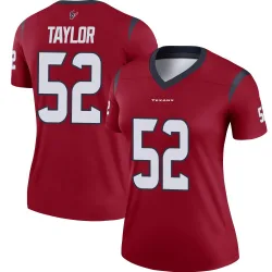 Houston Texans Women's Legend Red Jersey (52 Darrell Taylor)