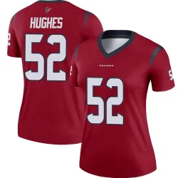 Houston Texans Women's Legend Red Jersey (52 Jerry Hughes)
