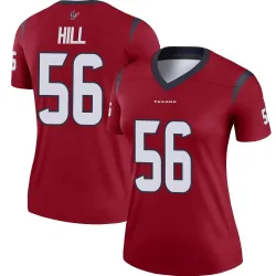 Houston Texans Women's Legend Red Jersey (56 Jamal Hill)