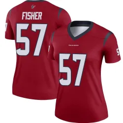 Houston Texans Women's Legend Red Jersey (57 Blake Fisher)