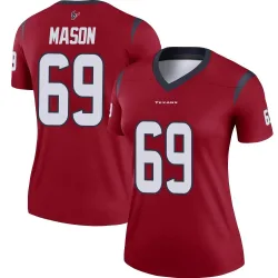 Houston Texans Women's Legend Red Jersey (69 Shaq Mason)