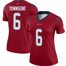 Houston Texans Women's Legend Red Jersey (6 Tommy Townsend)
