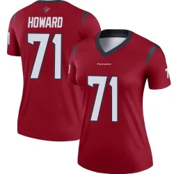 Houston Texans Women's Legend Red Jersey (71 Tytus Howard)