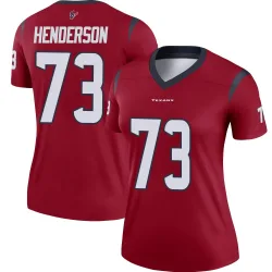 Houston Texans Women's Legend Red Jersey (73 LaDarius Henderson)