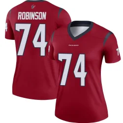 Houston Texans Women's Legend Red Jersey (74 Cam Robinson)