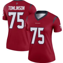 Houston Texans Women's Legend Red Jersey (75 Laken Tomlinson)