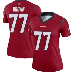 Houston Texans Women's Legend Red Jersey (77 Trent Brown)