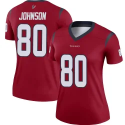 Houston Texans Women's Legend Red Jersey (80 Andre Johnson)