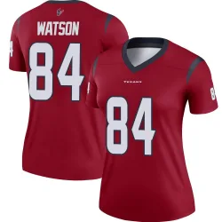 Houston Texans Women's Legend Red Jersey (84 Justin Watson)