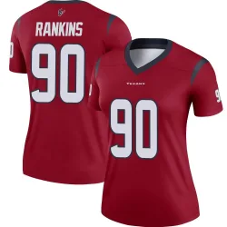 Houston Texans Women's Legend Red Jersey (90 Sheldon Rankins)