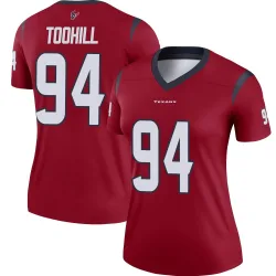 Houston Texans Women's Legend Red Jersey (94 Casey Toohill)