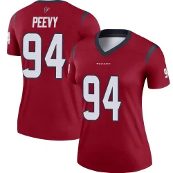 Houston Texans Women's Legend Red Jersey (94 Jayden Peevy)