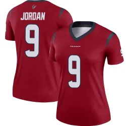Houston Texans Women's Legend Red Jersey (9 Brevin Jordan)
