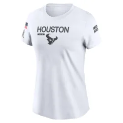 Houston Texans Women's Legend White 2024 Salute To Service Performance T-Shirt