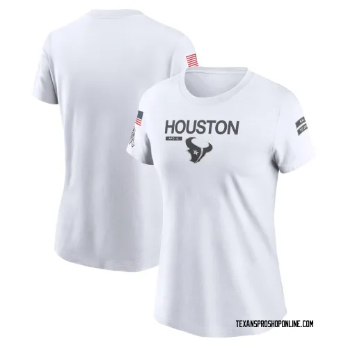 Houston Texans Women's Legend White 2024 Salute To Service Performance T-Shirt