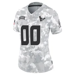 Houston Texans Women's Limited Arctic Camo 2024 Salute to Service Jersey (00 Custom)