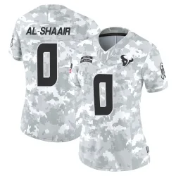 Houston Texans Women's Limited Arctic Camo 2024 Salute to Service Jersey (0 Azeez Al-Shaair)