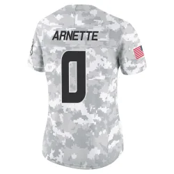Houston Texans Women's Limited Arctic Camo 2024 Salute to Service Jersey (0 Damon Arnette)