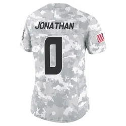 Houston Texans Women's Limited Arctic Camo 2024 Salute to Service Jersey (0 Kingsley Jonathan)