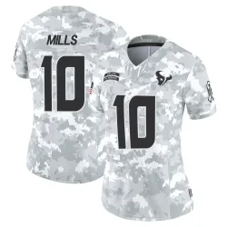 Houston Texans Women's Limited Arctic Camo 2024 Salute to Service Jersey (10 Davis Mills)
