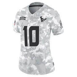Houston Texans Women's Limited Arctic Camo 2024 Salute to Service Jersey (10 Davis Mills)